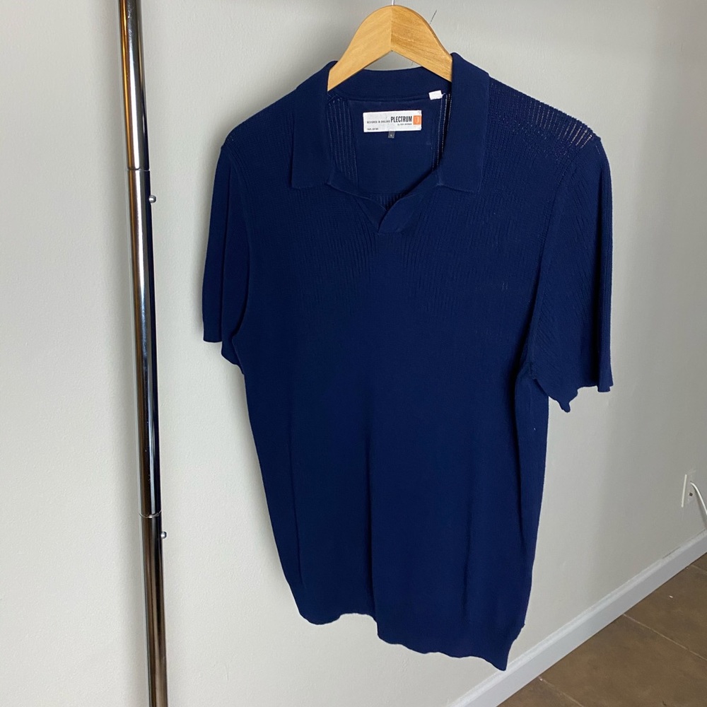 Knit polo shirt